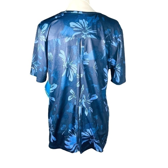 COLUMBIA Chill River short sleeve shirt back keyhole openings blue size L - Picture 3 of 14